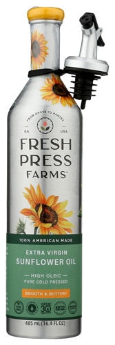 Fresh Press Farms Non-GMO Sunflower Oil High Oleic Smooth and Buttery