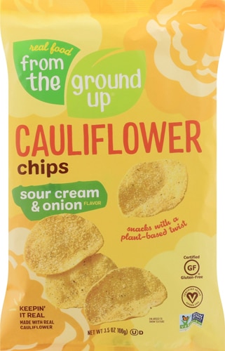 From The Ground Up Cauliflower Chips Sour Cream & Onion