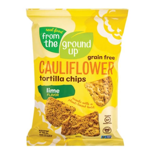 From The Ground Up Cauliflower Tortilla Chips Lime