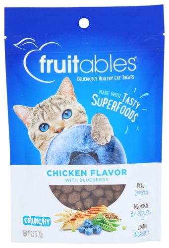 Fruitables Cat Treats Crunchy Bites Chicken with Blueberry
