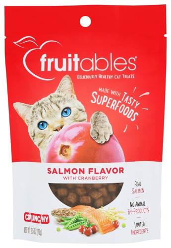 Fruitables Cat Treats Crunchy Bites Salmon with Cranberry