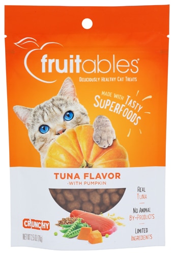Fruitables Cat Treats Crunchy Bites Tuna with Pumpkin