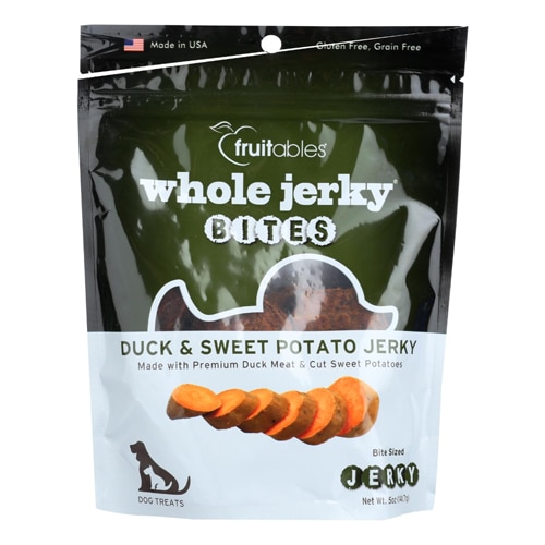 Fruitables Whole Jerky Bites Dog Treats Duck & Sweet Potato