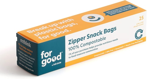 Full Circle Zipper Snack Bags Compostable