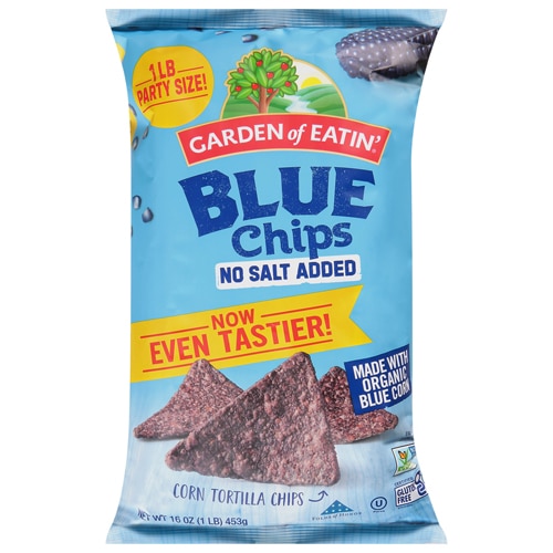 Garden of Eatin' Blue Corn Tortilla Chips No Salt Added