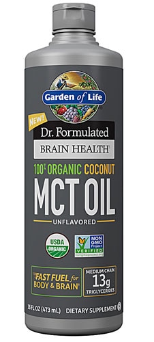 Garden of Life Dr. Formulated Brain Health 100% Organic Coconut MCT Oil Unflavored