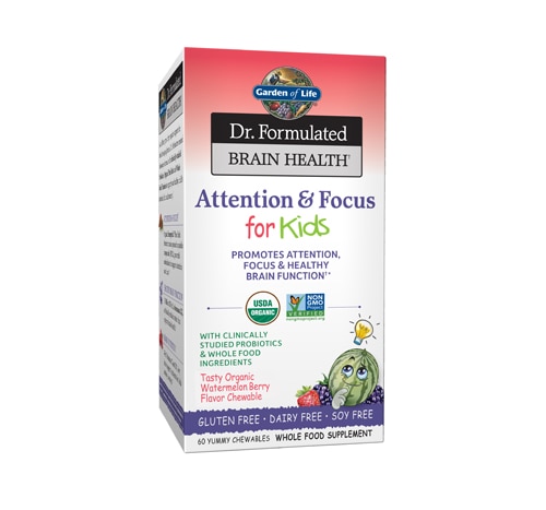 Garden of Life Dr. Formulated Brain Health Attention & Focus for Kids Watermelon Berry