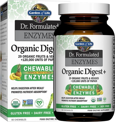 Garden of Life Dr. Formulated Enzymes Organic Digest + Tropical Fruit