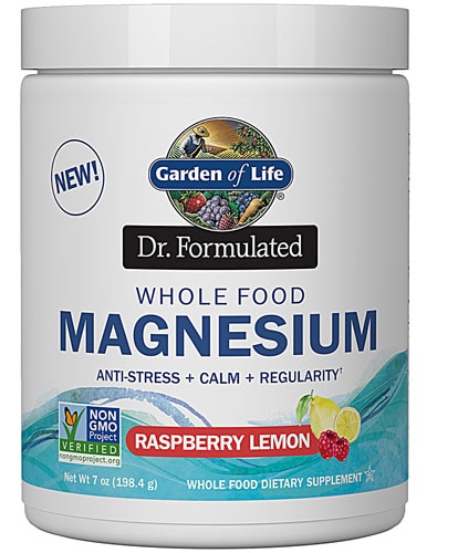 Garden of Life Dr. Formulated Magnesium Whole Food Powder Raspberry Lemon