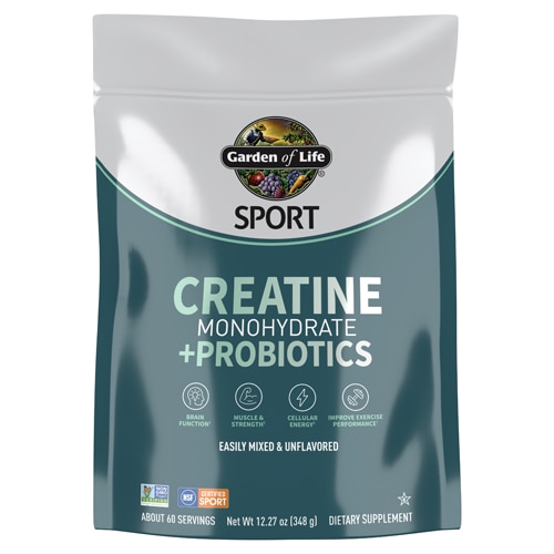 Garden of Life NSF Certified For Sport - Creatine Monohydrate + Probiotics Unflavored