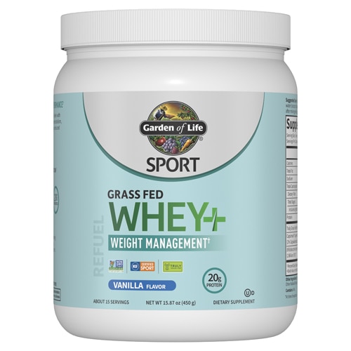 Garden of Life NSF Certified For Sport - Grass-Fed Whey + Weight Management Vanilla
