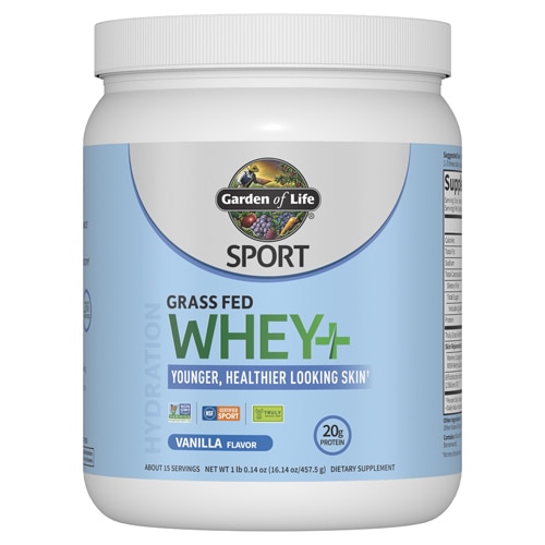 Garden of Life NSF Certified For Sport - Grass-Fed Whey + Younger Healthier Looking Skin Vanilla
