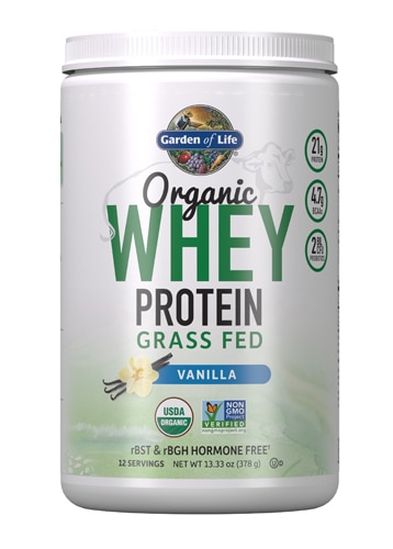 Garden of Life Organic Whey Protein Grass Fed Vanilla