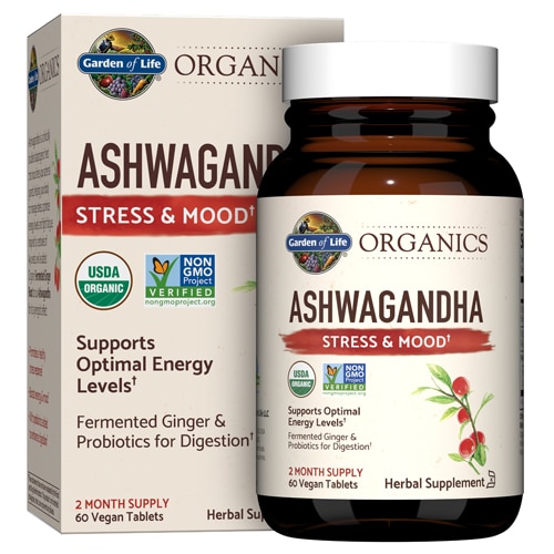 Garden of Life Organics Ashwagandha Stress & Mood Herbal Supplement