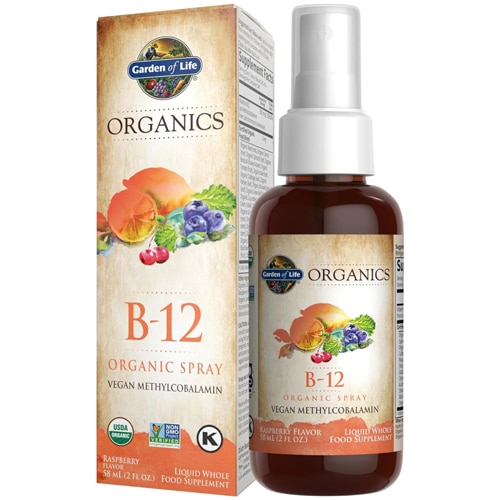 Garden of Life Organics Methylcobalamin B-12 Vegan Spray Raspberry