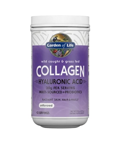 Garden of Life Wild Caught & Grass Fed Collagen with Hyaluronic Acid Powder Unflavored