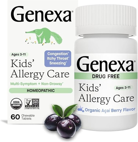 Genexa Kids Allergy & Decongestant Care Ages 3-11 Acai Berry