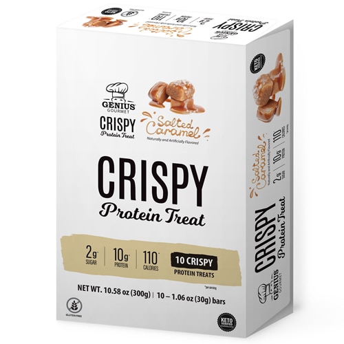 Genius Gourmet Crispy Protein Treat Salted Caramel