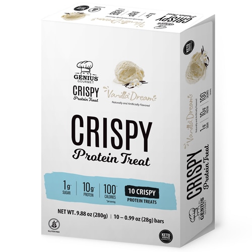 Genius Gourmet Crispy Protein Treat Vanilla Dream