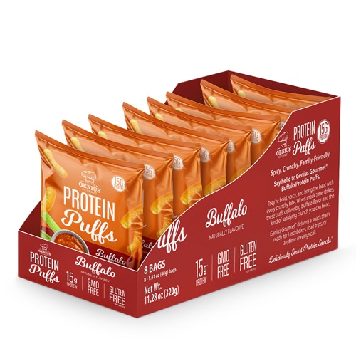 Genius Gourmet Protein Puffs Buffalo