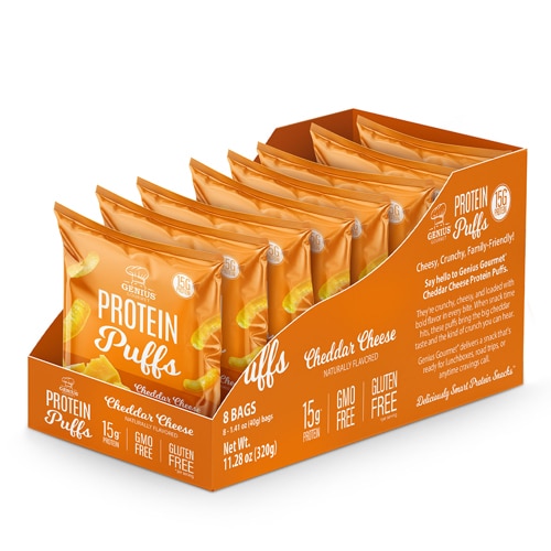Genius Gourmet Protein Puffs Cheddar