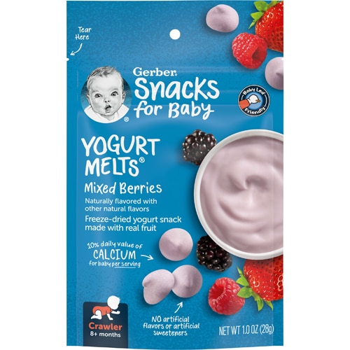 Gerber Baby Snacks Yogurt Melts Mixed Berries