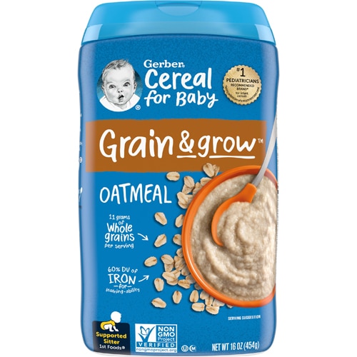 Gerber Cereal for Baby Supported Sitter First Foods Oatmeal