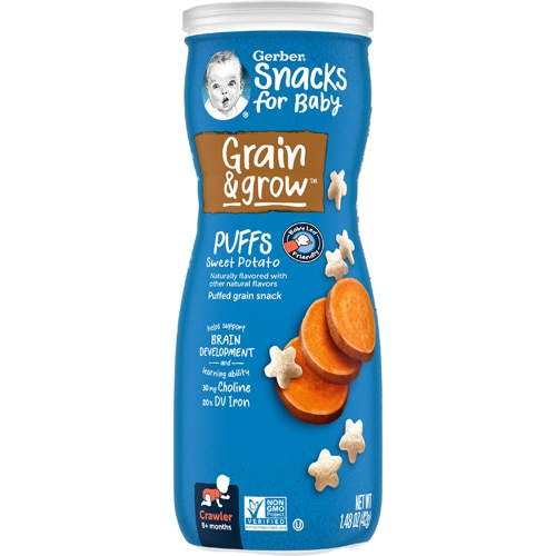 Gerber Grain & Grow Stage 2 Puff Snack Non-GMO Sweet Potato