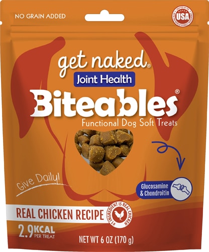 Get Naked Biteables Functional Dog Soft Treats Joint Health Chicken Recipe