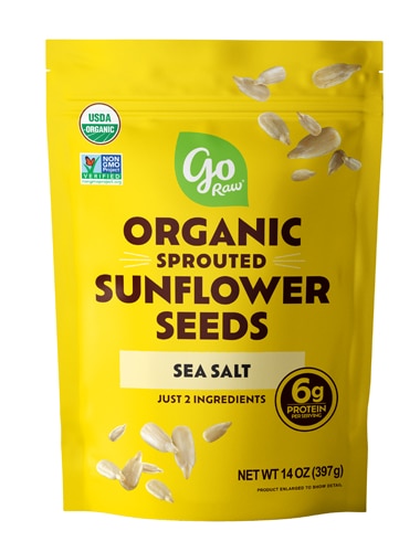 Go Raw Organic Sprouted Sunflower Seeds Sea Salt