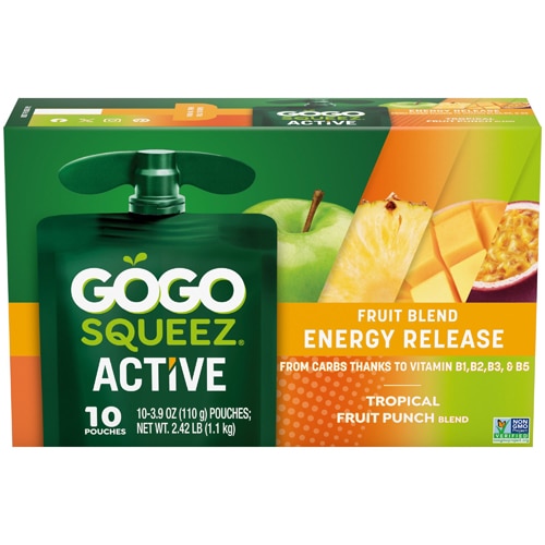 GoGo Squeez Active with B Vitamins Tropical Fruit Punch