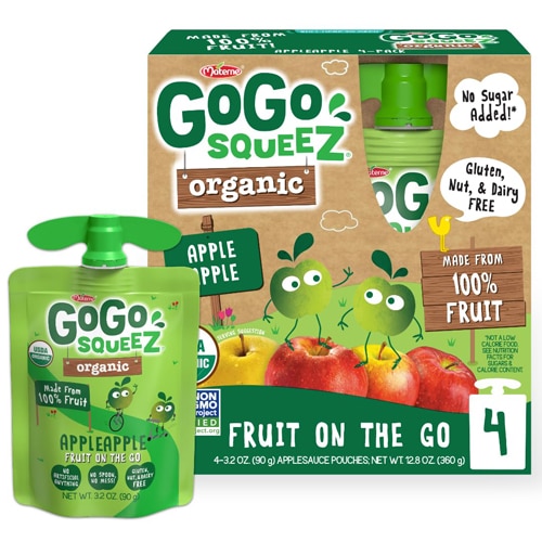 GoGo Squeez Organic Applesauce On The Go Apple