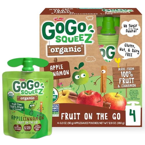 GoGo Squeez Organic Fruit On The Go Apple Cinnamon