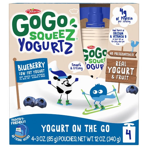 GoGo Squeez Yogurtz Blueberry Pouches