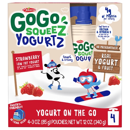 GoGo Squeez Yogurtz Stawberry Pouches