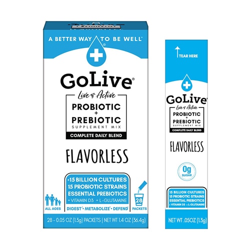 GoLive Probiotic and Prebiotic Drink Mix Flavorless