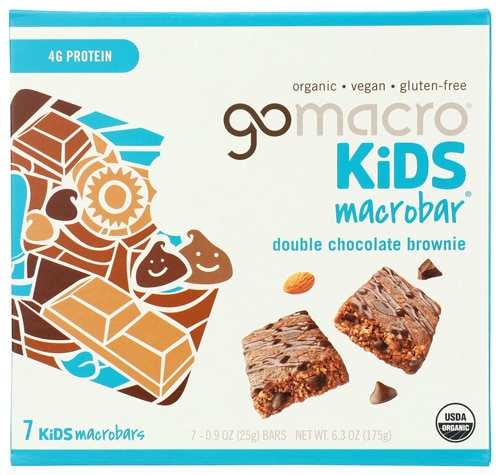 GoMacro Kids Organic Gluten Free Macrobar Double Chocolate Brownie