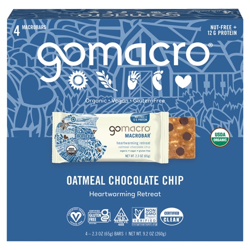 GoMacro Organic Gluten Free Macrobar Oatmeal Chocolate Chip