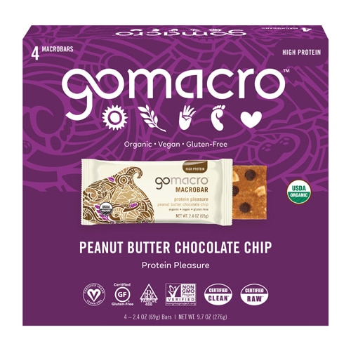 GoMacro Organic Gluten Free Macrobar Peanut Butter Chocolate Chip