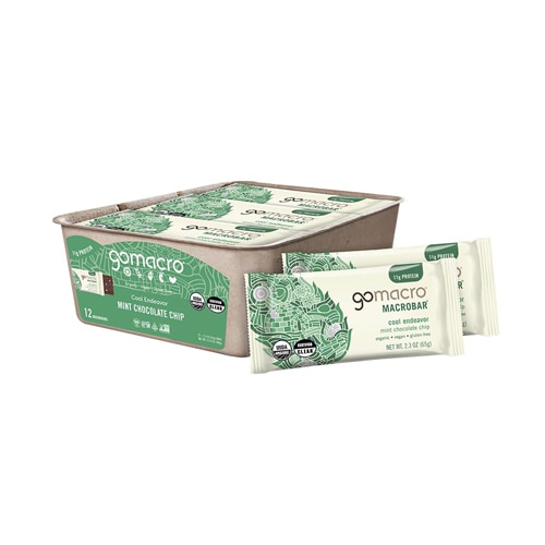GoMacro Organic Vegan Protein MacroBar Mint Chocolate Chip