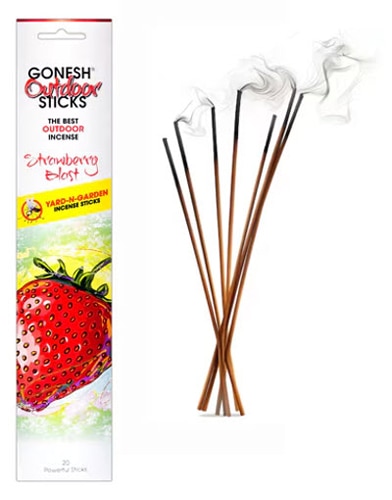 Gonesh Incense Outdoor Yard-N-Garden Citronella Incense Strawberry Blast