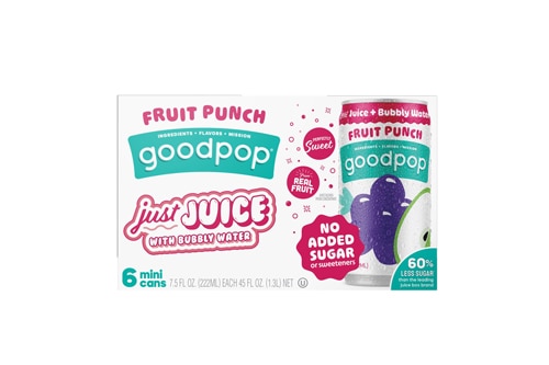 GoodPop Sparkling Juice No Added Sugar Fruit Punch