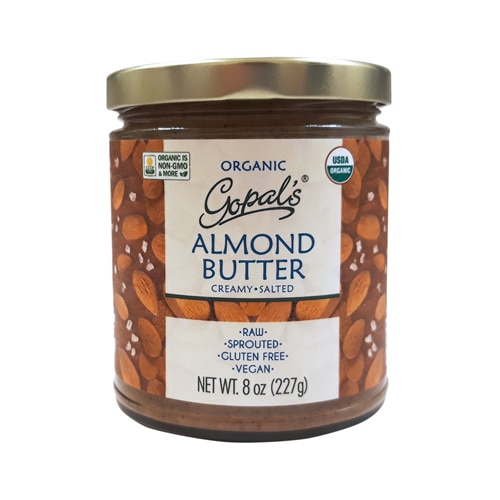 Gopal's Organic Sprouted Almond Butter Creamy Salted