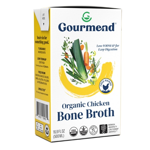 Gourmend Foods Organic Chicken Bone Broth Low FODMAP