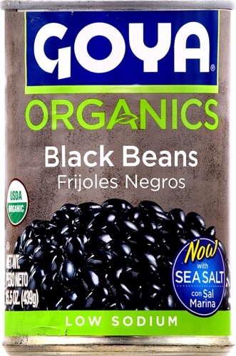 Goya Organic Black Beans Low Sodium