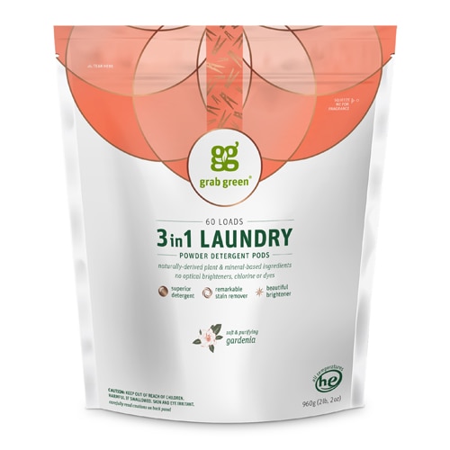 GrabGreen 3-in-1 Laundry Detergent Pods Gardenia