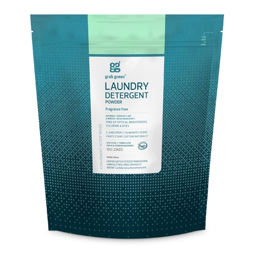 GrabGreen 3-in-1 Laundry Powder Detergent Fragrance Free