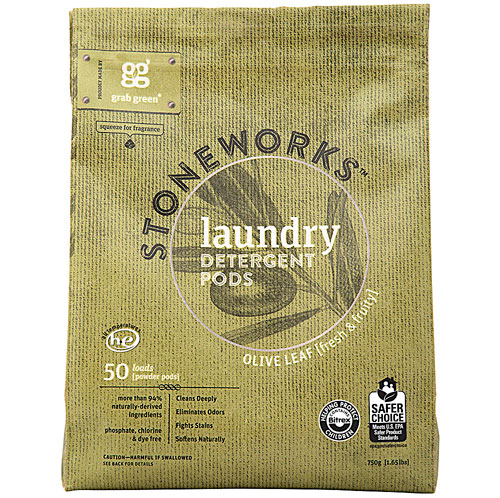 GrabGreen Stoneworks Laundry Detergent Pods Olive Leaf