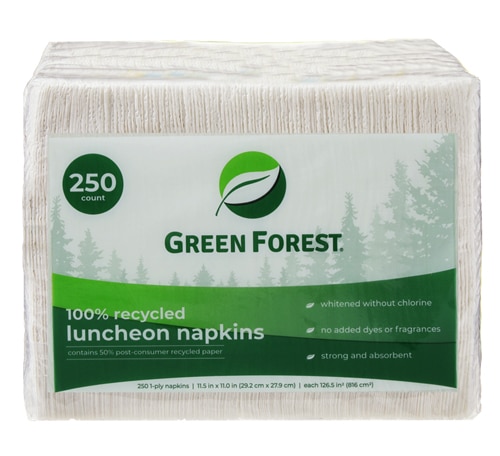 Green Forest Luncheon Napkins 100% Recycled