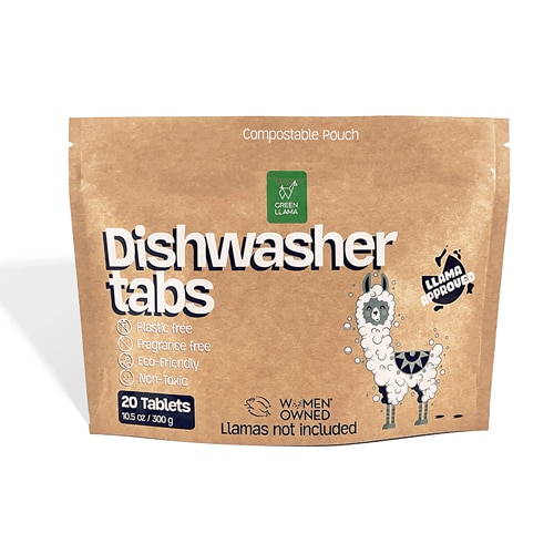 Green Llama Dishwasher Tablets Fragrance-Free